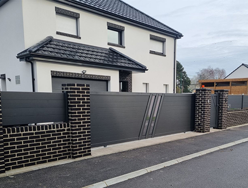 portail clôture modernes anthracites assortis calais